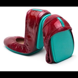 Tieks ruby red patent size 9